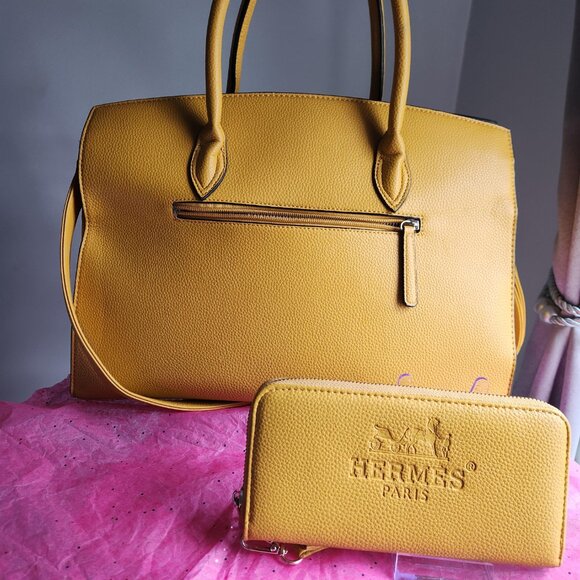 Fashion Yellow Bag and wallet 5 pc Set - Picture 2 of 14